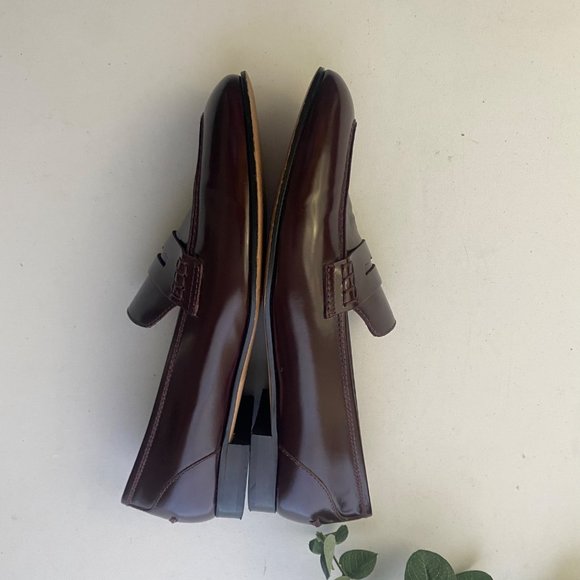 J. Crew Academy Penny Brown Leather Loafers Shoes - Picture 3 of 7